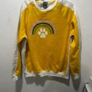 BOGO free- Salt Creek Yellow Sweatshirt with Rainbow and Paw Print